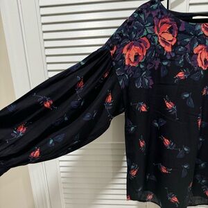 Maeve long-sleeved flowy floral top